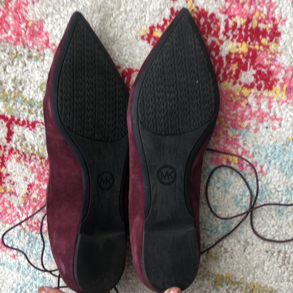 Maroon Michael Kors pointed strap flats W 9.5 - Picture 9 of 9